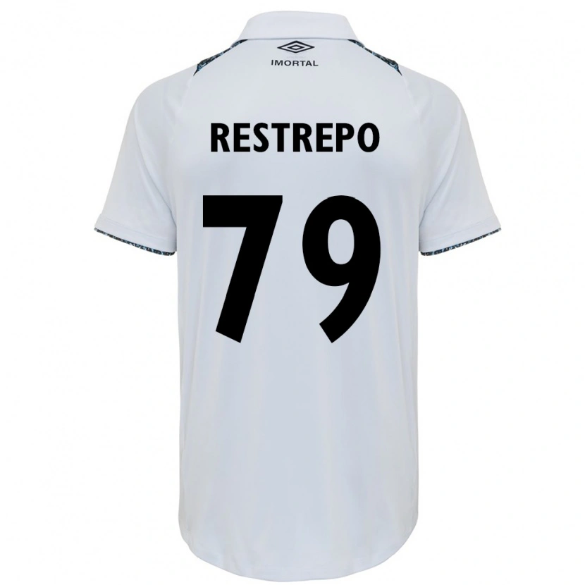 Danxen Mænd Kelly Restrepo #79 Blå Sort Hvid Udebane Spillertrøjer 2025/26 Trøje T-Shirt