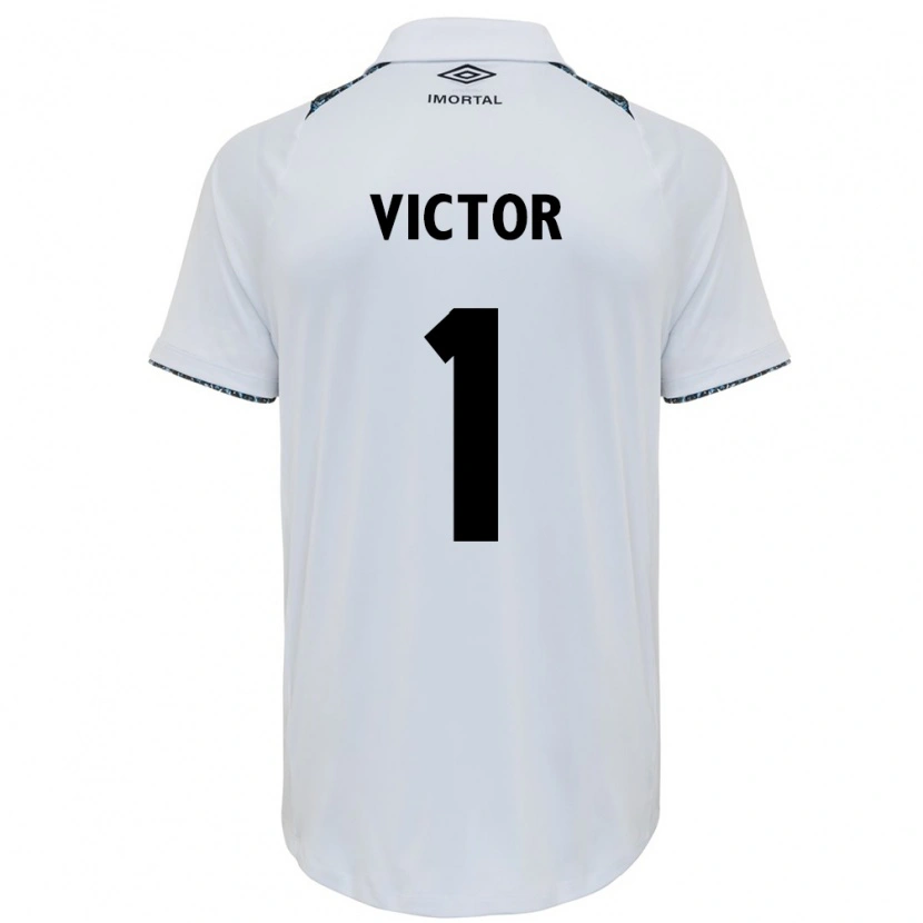 Danxen Mænd Paulo Victor #1 Hvid Blå Udebane Spillertrøjer 2025/26 Trøje T-Shirt