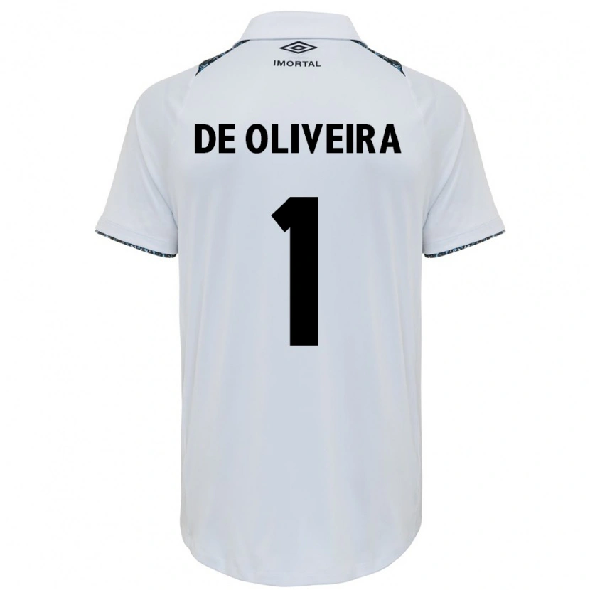 Danxen Mænd Walewska Moreira De Oliveira #1 Blå Sort Hvid Udebane Spillertrøjer 2025/26 Trøje T-Shirt