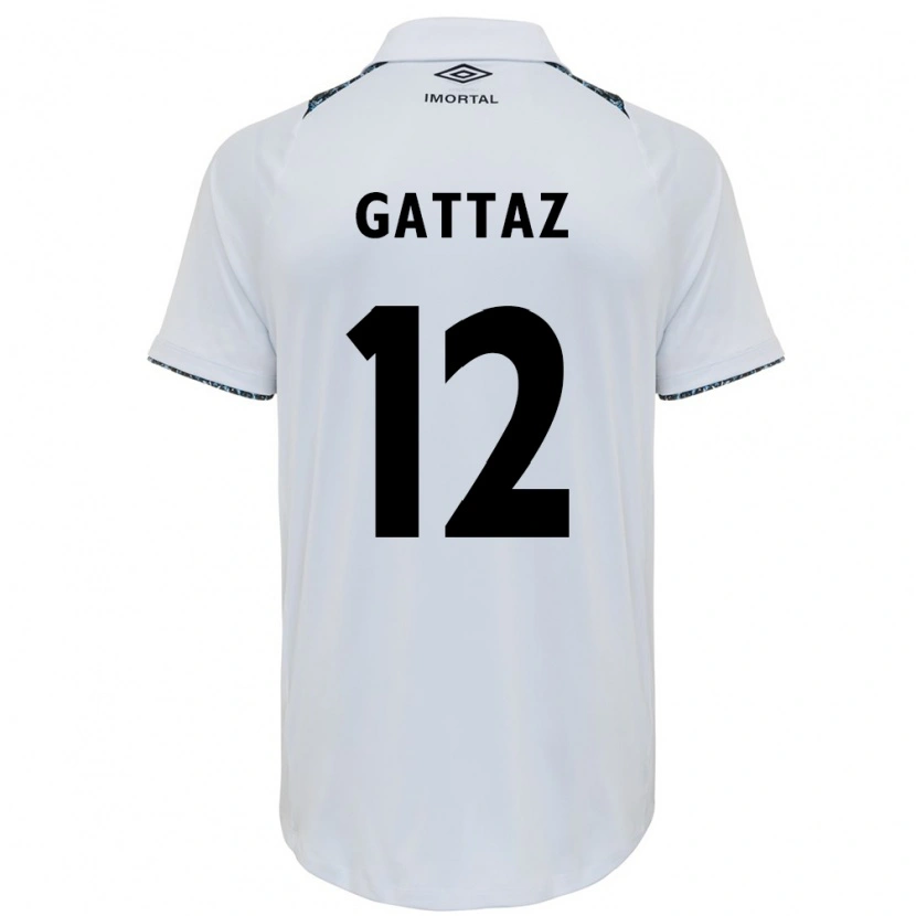 Danxen Mænd Caroline De Oliveira Saad Gattaz #12 Blå Sort Hvid Udebane Spillertrøjer 2025/26 Trøje T-Shirt