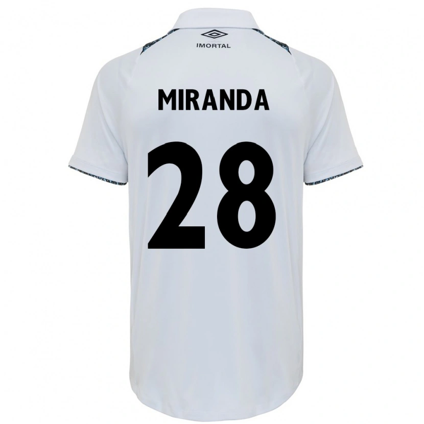 Danxen Mænd Paulo Miranda #28 Blå Sort Hvid Udebane Spillertrøjer 2025/26 Trøje T-Shirt