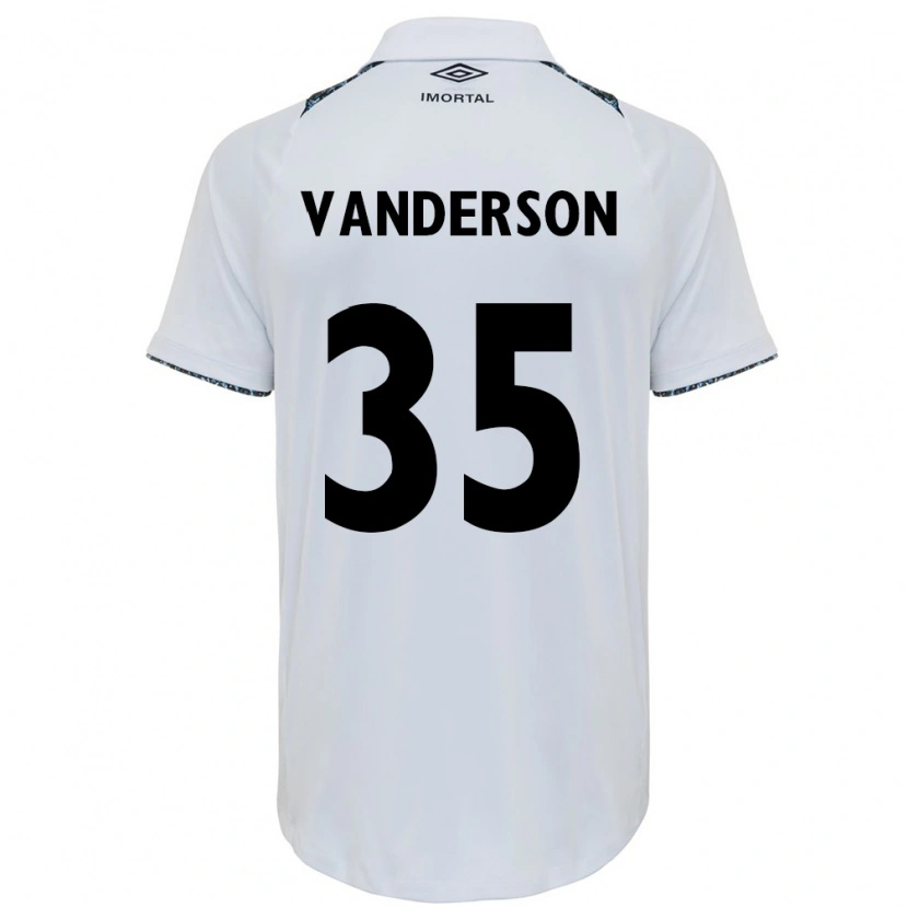 Danxen Mænd Vanderson #35 Blå Sort Hvid Udebane Spillertrøjer 2025/26 Trøje T-Shirt