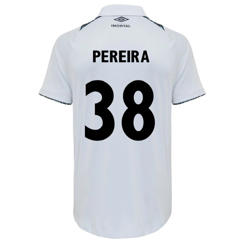 Danxen Mænd Leo Pereira #38 Blå Sort Hvid Udebane Spillertrøjer 2025/26 Trøje T-Shirt