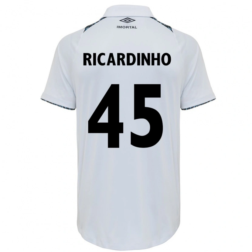 Danxen Mænd Ricardinho #45 Blå Sort Hvid Udebane Spillertrøjer 2025/26 Trøje T-Shirt