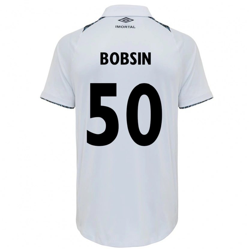 Danxen Mænd Victor Bobsin #50 Blå Sort Hvid Udebane Spillertrøjer 2025/26 Trøje T-Shirt