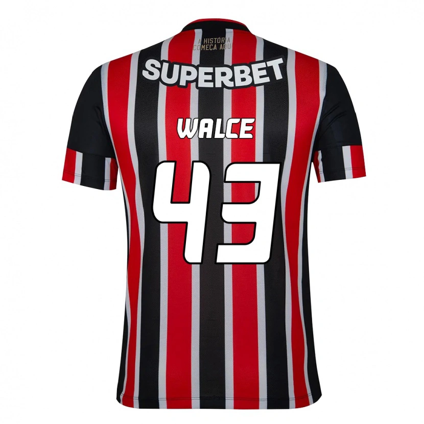 Danxen Mænd Walce #43 Rød Sort Hvid Udebane Spillertrøjer 2025/26 Trøje T-Shirt