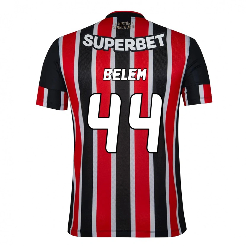 Danxen Mænd Matheus Belém #44 Rød Sort Hvid Udebane Spillertrøjer 2025/26 Trøje T-Shirt