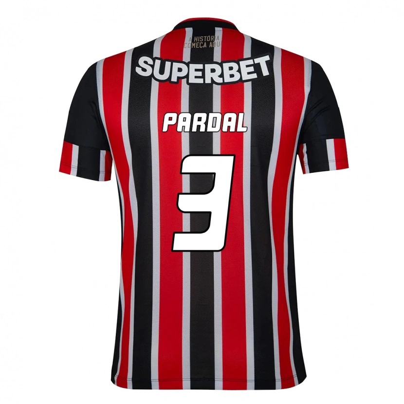 Danxen Mænd Pardal #3 Rød Sort Hvid Udebane Spillertrøjer 2025/26 Trøje T-Shirt
