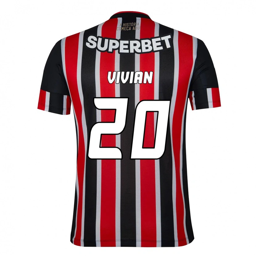 Danxen Mænd Vivian #20 Rød Sort Hvid Udebane Spillertrøjer 2025/26 Trøje T-Shirt