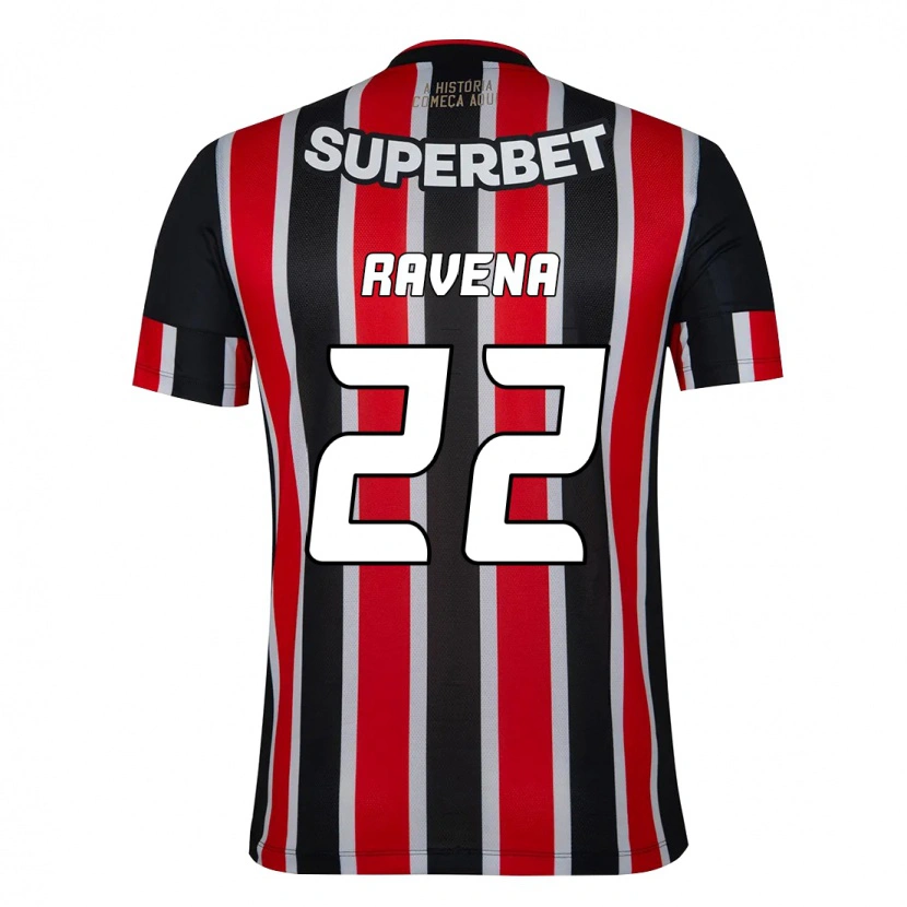 Danxen Mænd Ravena #22 Rød Sort Hvid Udebane Spillertrøjer 2025/26 Trøje T-Shirt