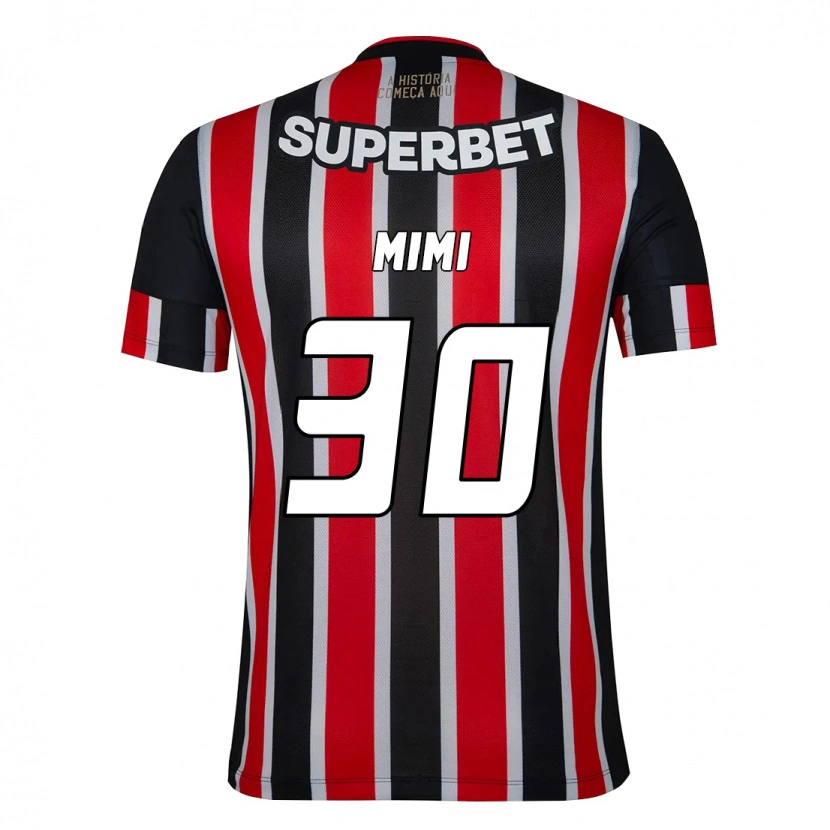 Danxen Mænd Mimi #30 Rød Sort Hvid Udebane Spillertrøjer 2025/26 Trøje T-Shirt