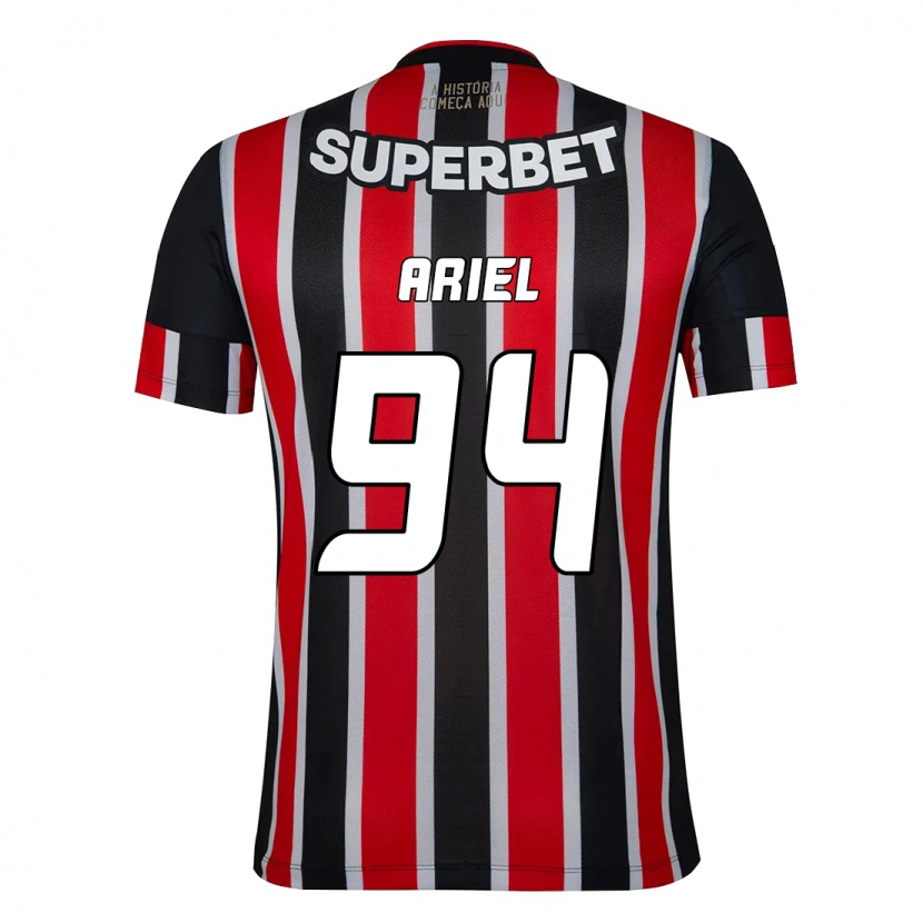 Danxen Mænd Ariel #94 Rød Sort Hvid Udebane Spillertrøjer 2025/26 Trøje T-Shirt