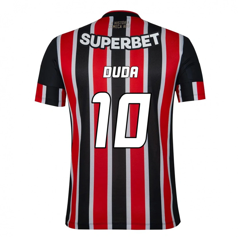 Danxen Mænd Duda #10 Rød Sort Hvid Udebane Spillertrøjer 2025/26 Trøje T-Shirt