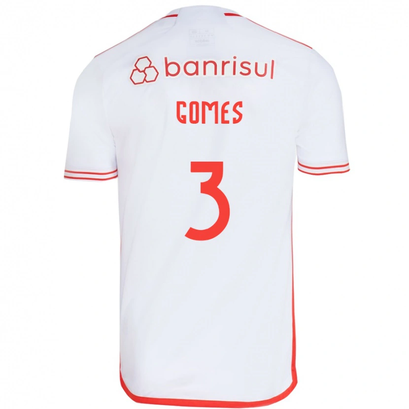 Danxen Mænd Igor Gomes #3 Rød Hvid Udebane Spillertrøjer 2025/26 Trøje T-Shirt
