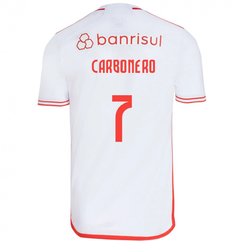 Danxen Mænd Johan Carbonero #7 Rød Hvid Udebane Spillertrøjer 2025/26 Trøje T-Shirt