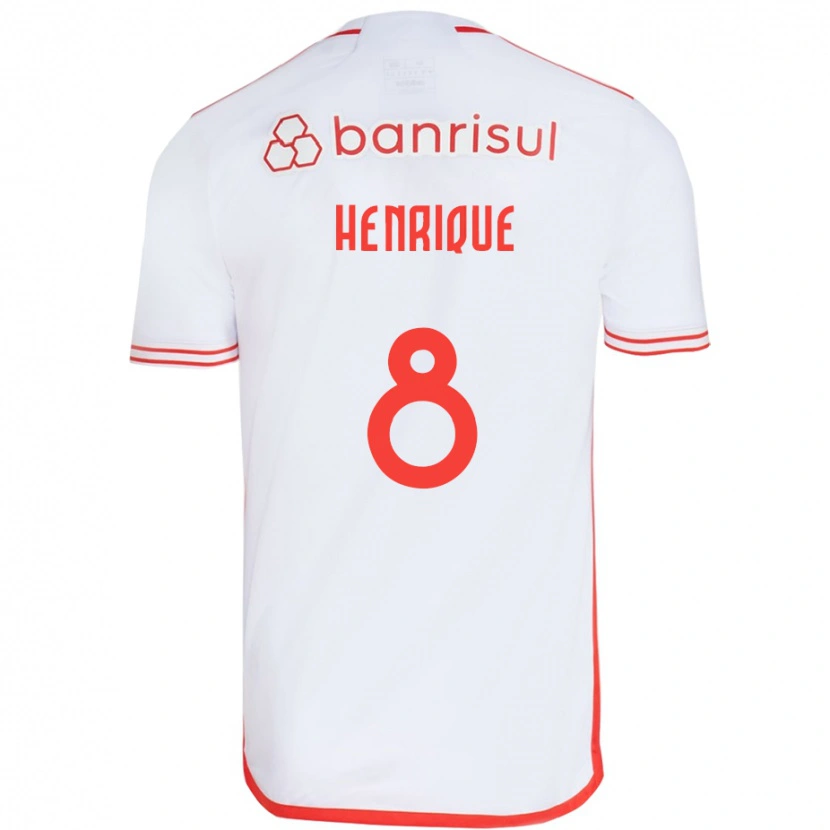 Danxen Mænd Bruno Henrique #8 Rød Hvid Udebane Spillertrøjer 2025/26 Trøje T-Shirt