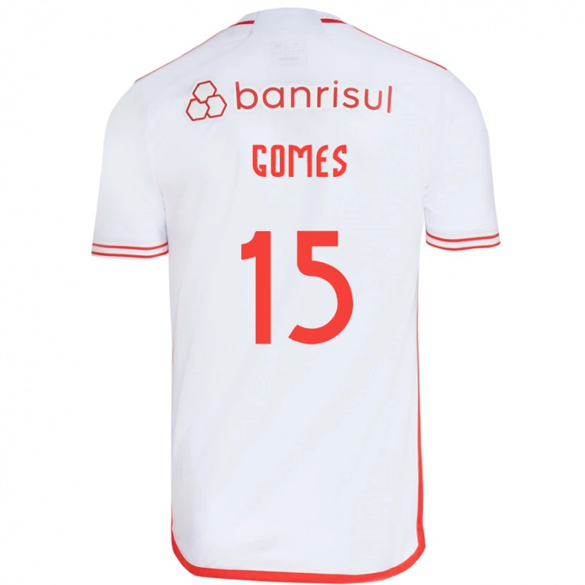 Danxen Mænd Bruno Gomes #15 Rød Hvid Udebane Spillertrøjer 2025/26 Trøje T-Shirt