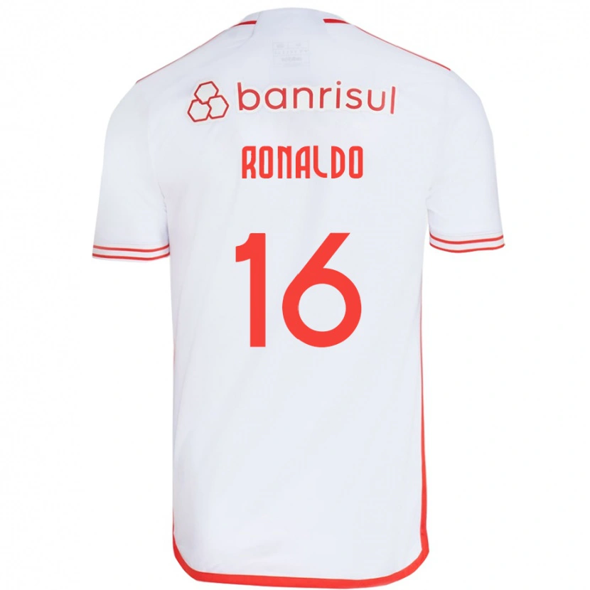 Danxen Mænd Ronaldo #16 Rød Hvid Udebane Spillertrøjer 2025/26 Trøje T-Shirt