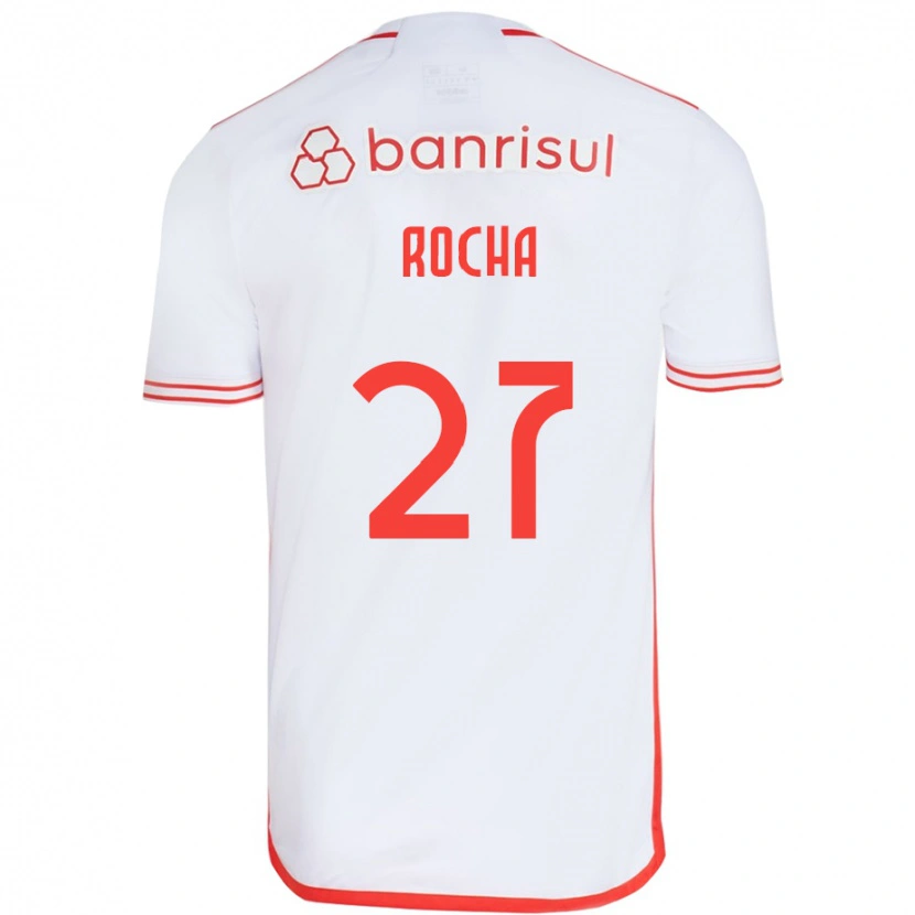 Danxen Mænd Kaique Rocha #27 Rød Hvid Udebane Spillertrøjer 2025/26 Trøje T-Shirt
