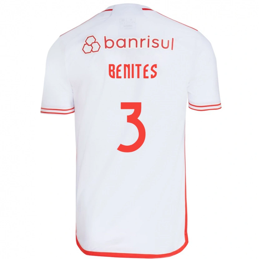 Danxen Mænd Bruna Benites #3 Rød Hvid Udebane Spillertrøjer 2025/26 Trøje T-Shirt