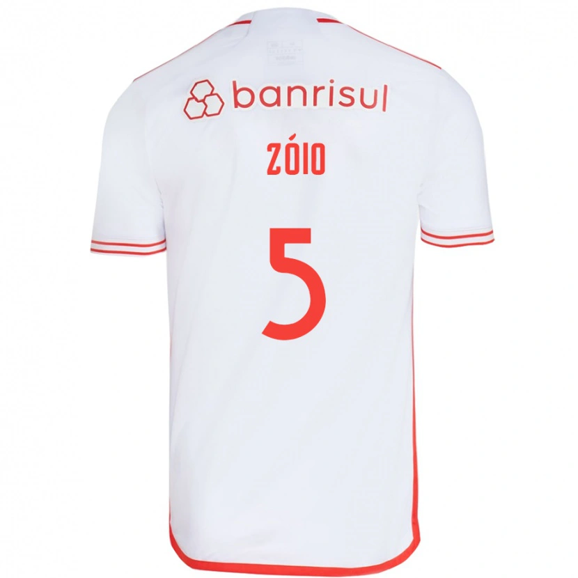 Danxen Mænd Zóio #5 Rød Hvid Udebane Spillertrøjer 2025/26 Trøje T-Shirt