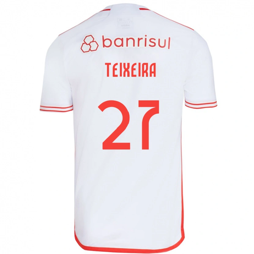 Danxen Mænd Danny Teixeira #27 Rød Hvid Udebane Spillertrøjer 2025/26 Trøje T-Shirt