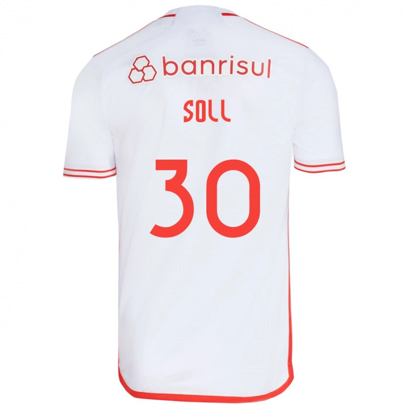 Danxen Mænd Soll #30 Rød Hvid Udebane Spillertrøjer 2025/26 Trøje T-Shirt