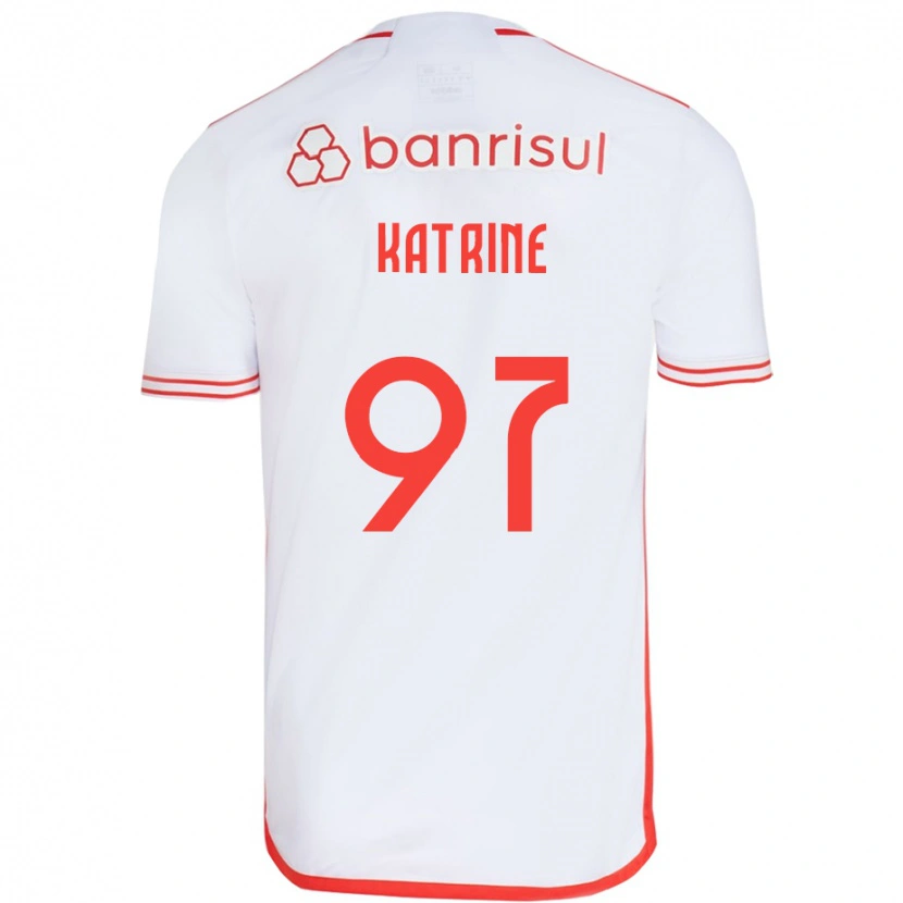 Danxen Mænd Katrine #97 Rød Hvid Udebane Spillertrøjer 2025/26 Trøje T-Shirt