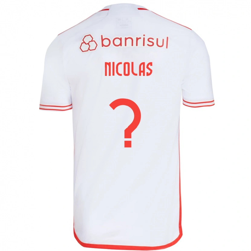 Danxen Mænd Nicolas #0 Rød Hvid Udebane Spillertrøjer 2025/26 Trøje T-Shirt