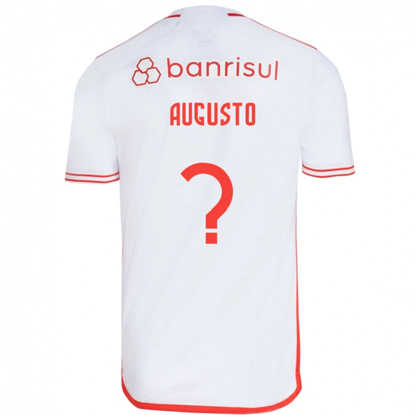 Danxen Mænd Vinicius Augusto #0 Rød Hvid Udebane Spillertrøjer 2025/26 Trøje T-Shirt
