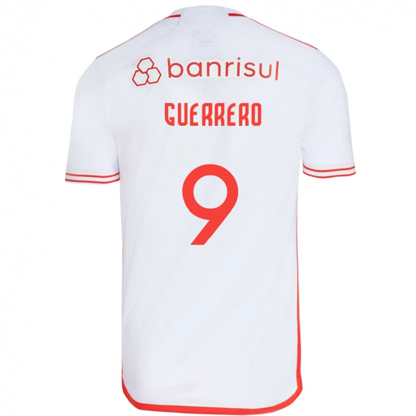 Danxen Mænd Paolo Guerrero #9 Rød Hvid Udebane Spillertrøjer 2025/26 Trøje T-Shirt