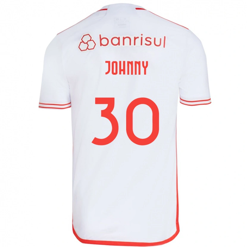 Danxen Mænd Johnny #30 Hvid Rød Udebane Spillertrøjer 2025/26 Trøje T-Shirt