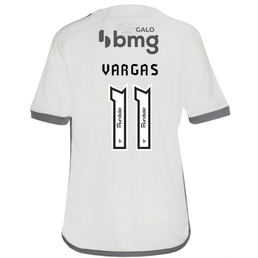 Danxen Mænd Eduardo Vargas #11 Hvid Sort Udebane Spillertrøjer 2025/26 Trøje T-Shirt