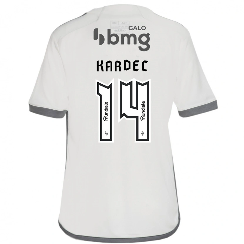 Danxen Mænd Alan Kardec #14 Hvid Sort Udebane Spillertrøjer 2025/26 Trøje T-Shirt