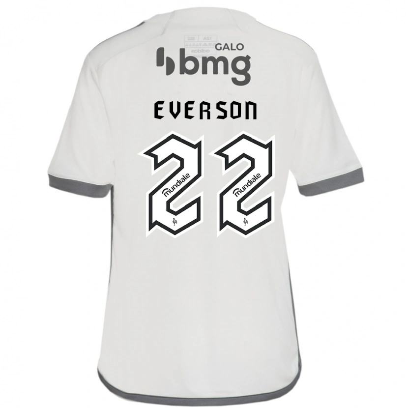 Danxen Mænd Everson #22 Hvid Sort Udebane Spillertrøjer 2025/26 Trøje T-Shirt