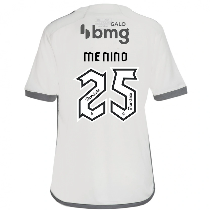 Danxen Mænd Gabriel Menino #25 Hvid Sort Udebane Spillertrøjer 2025/26 Trøje T-Shirt