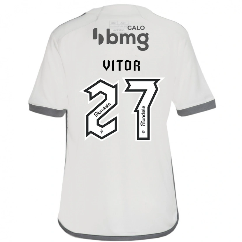 Danxen Mænd Paulo Vitor #27 Hvid Sort Udebane Spillertrøjer 2025/26 Trøje T-Shirt