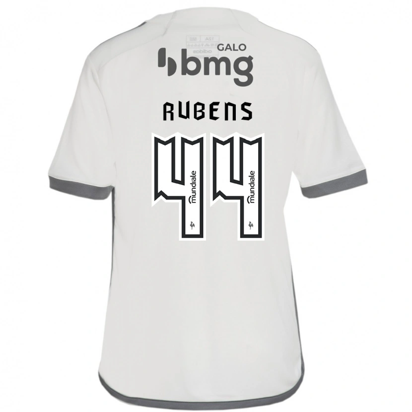 Danxen Mænd Rubens #44 Hvid Sort Udebane Spillertrøjer 2025/26 Trøje T-Shirt