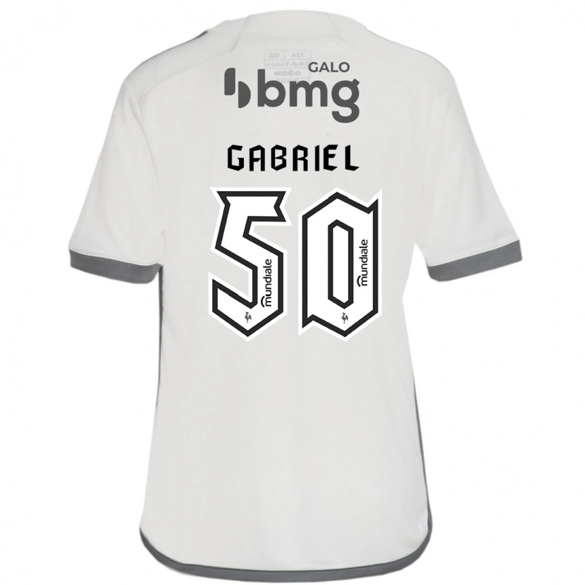Danxen Mænd Vitor Gabriel #50 Hvid Sort Udebane Spillertrøjer 2025/26 Trøje T-Shirt
