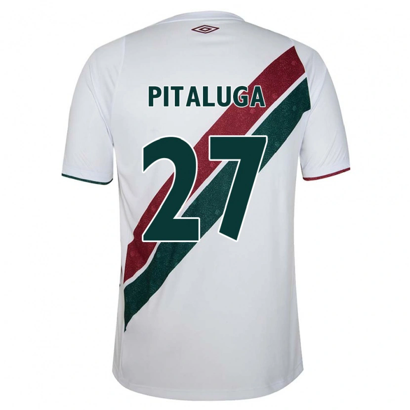 Danxen Mænd Marcelo Pitaluga #27 Grøn Maroon Hvid Udebane Spillertrøjer 2025/26 Trøje T-Shirt