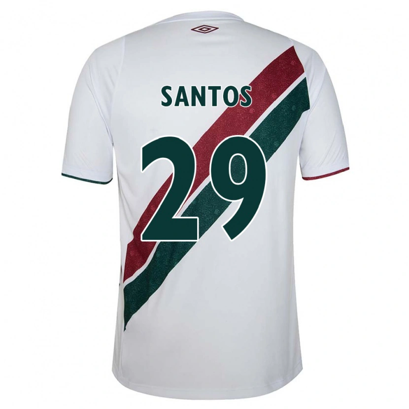 Danxen Mænd Thiago Santos #29 Grøn Maroon Hvid Udebane Spillertrøjer 2025/26 Trøje T-Shirt