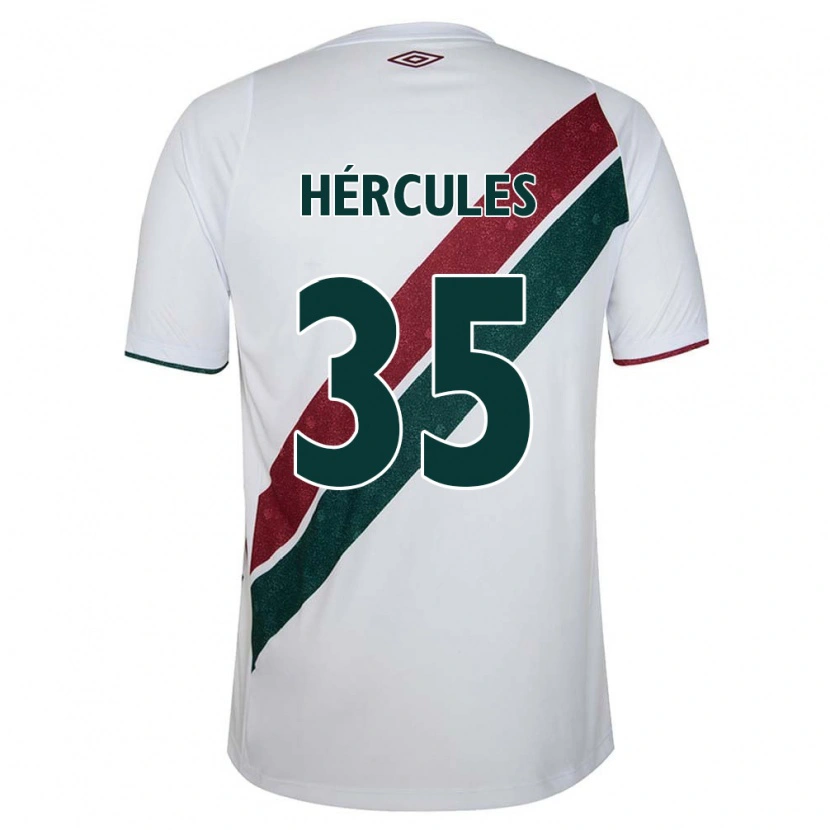 Danxen Mænd Hércules #35 Hvid Grøn Maroon Udebane Spillertrøjer 2025/26 Trøje T-Shirt