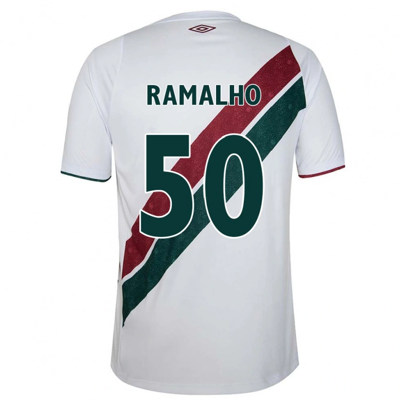 Danxen Mænd Gustavo Ramalho #50 Grøn Maroon Hvid Udebane Spillertrøjer 2025/26 Trøje T-Shirt