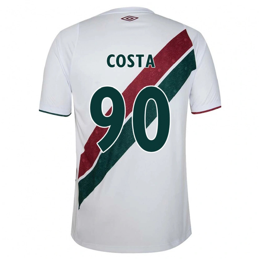 Danxen Mænd Douglas Costa #90 Grøn Maroon Hvid Udebane Spillertrøjer 2025/26 Trøje T-Shirt