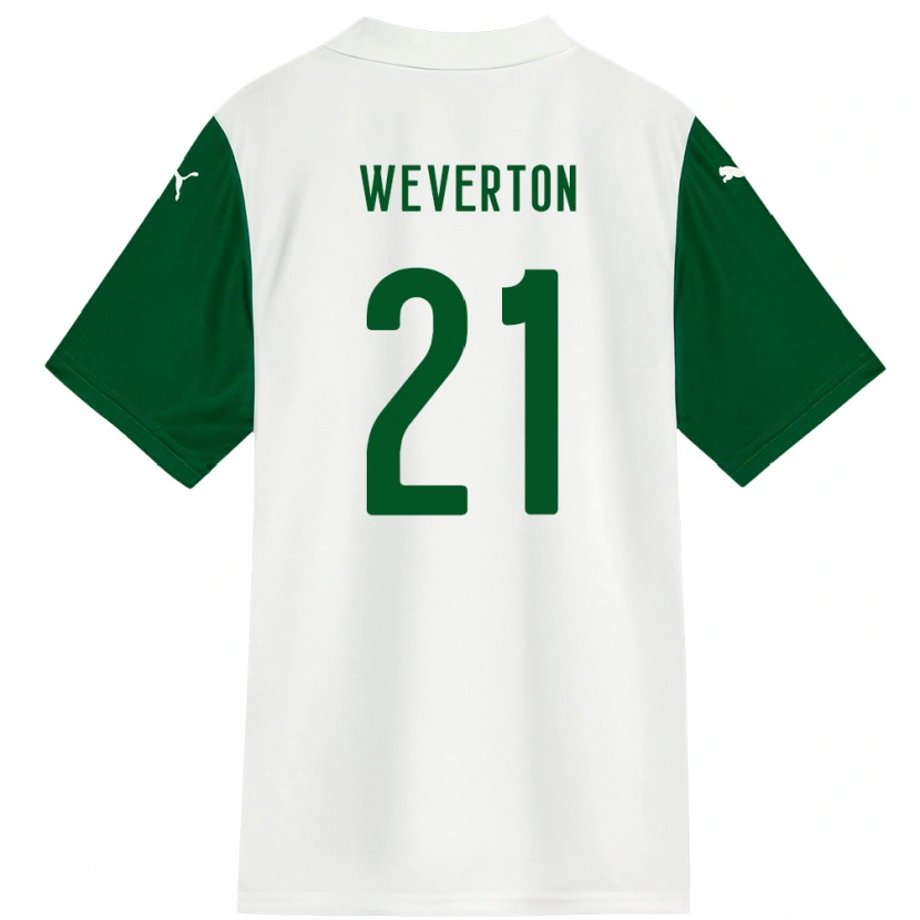 Danxen Mænd Weverton #21 Grøn Hvid Udebane Spillertrøjer 2025/26 Trøje T-Shirt