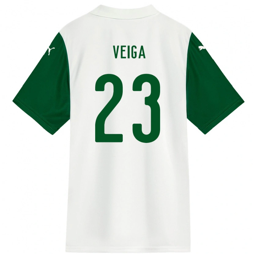 Danxen Mænd Raphael Veiga #23 Grøn Hvid Udebane Spillertrøjer 2025/26 Trøje T-Shirt