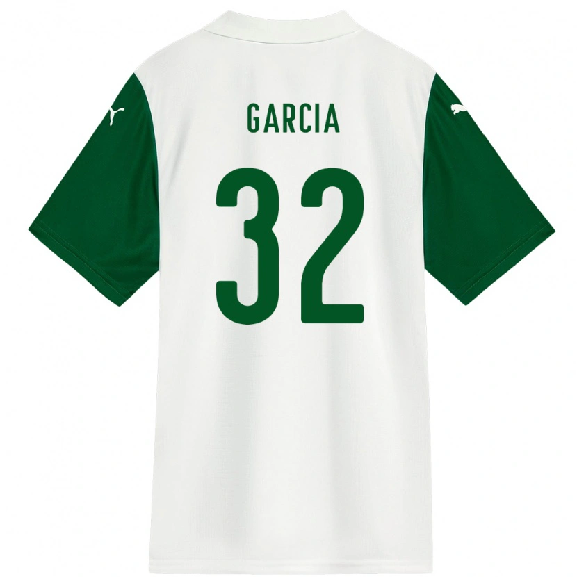 Danxen Mænd Garcia #32 Grøn Hvid Udebane Spillertrøjer 2025/26 Trøje T-Shirt