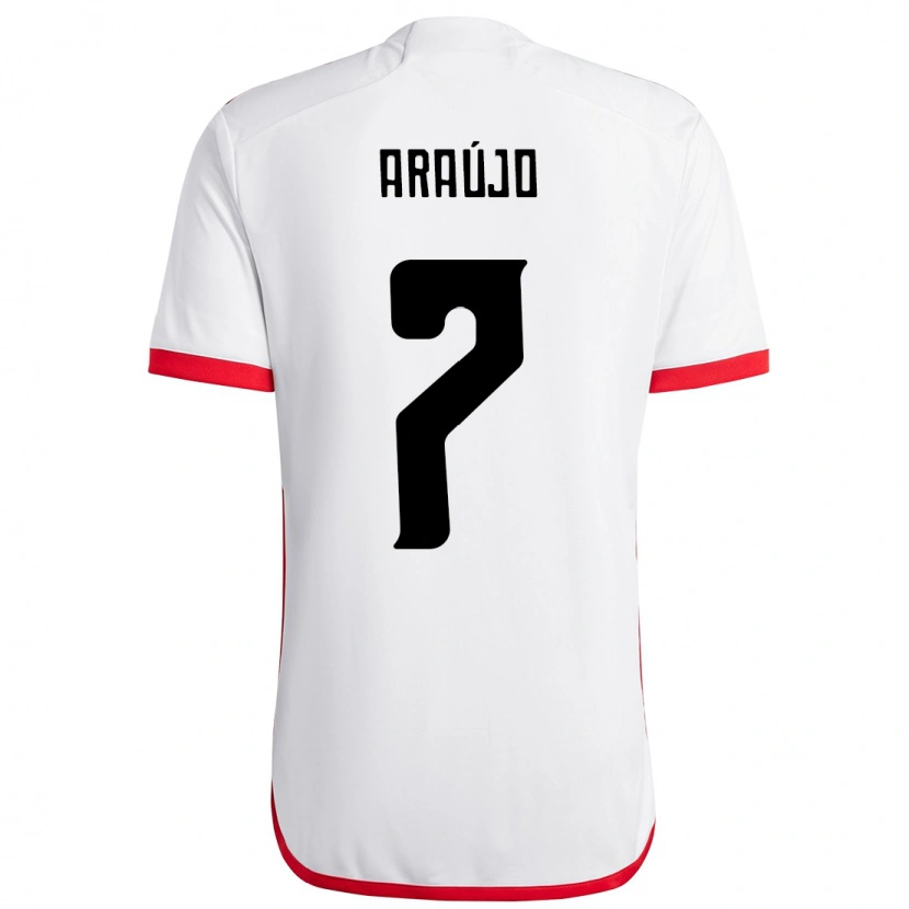 Danxen Mænd Luiz Araújo #7 Rød Sort Udebane Spillertrøjer 2025/26 Trøje T-Shirt