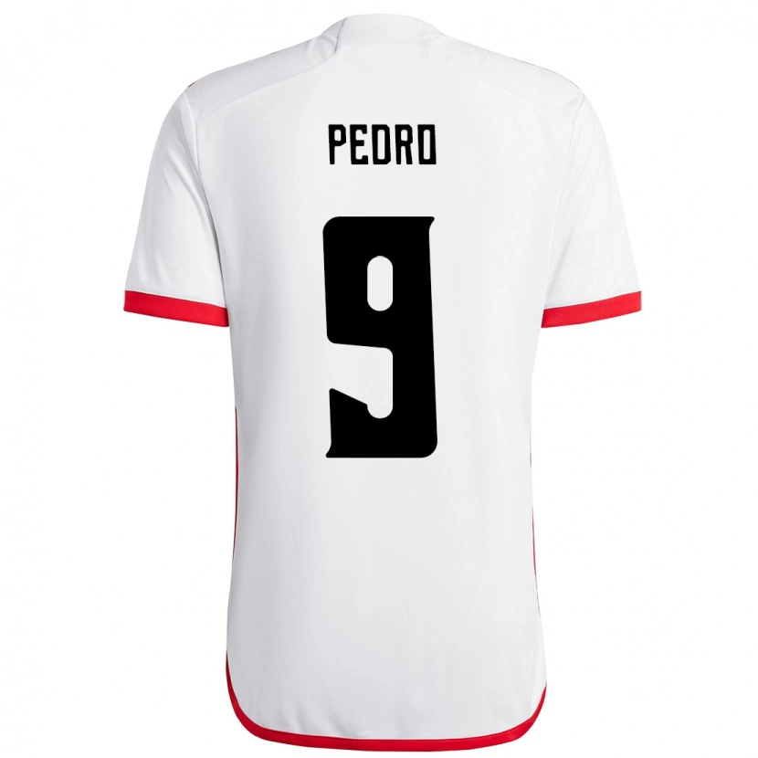 Danxen Mænd Pedro #9 Rød Sort Udebane Spillertrøjer 2025/26 Trøje T-Shirt