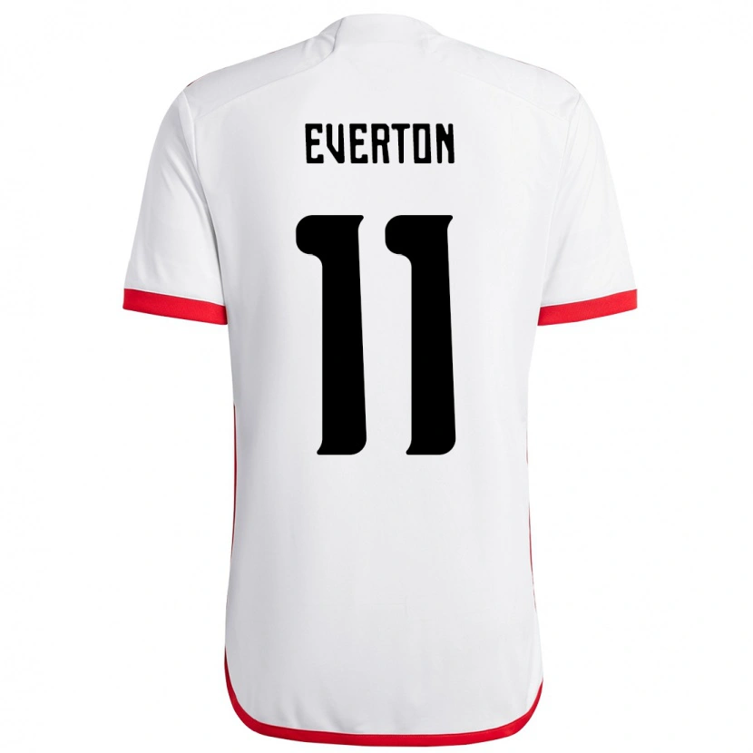 Danxen Mænd Everton #11 Rød Sort Udebane Spillertrøjer 2025/26 Trøje T-Shirt